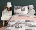 Постельное белье "Siberia" Котята (серый) Ранфорс, 1,5 спальный