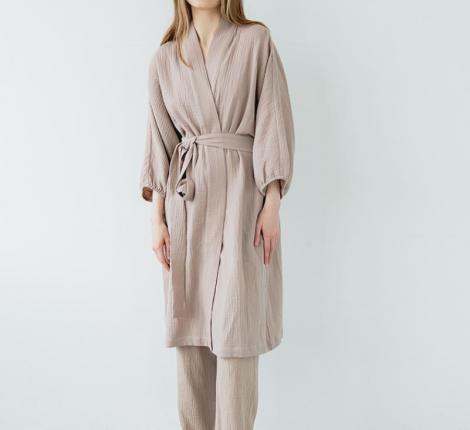 Халат Luxberry "Муслин и комфорт" тауп, S