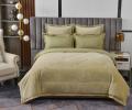 Постельное белье с одеялом "Sofi de Marko" Энрике (олива-м) Велюр, Евро