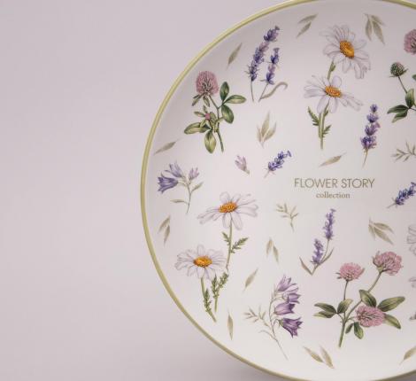 Тарелка обеденная "FLOWER STORY", диаметр 26 см