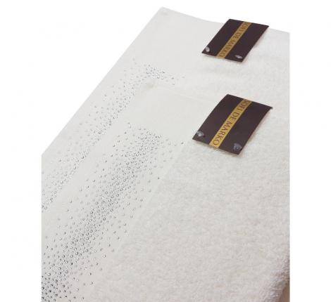 Полотенце махровое со стразами "Sofi de Marko" Robin (крем), 50х90