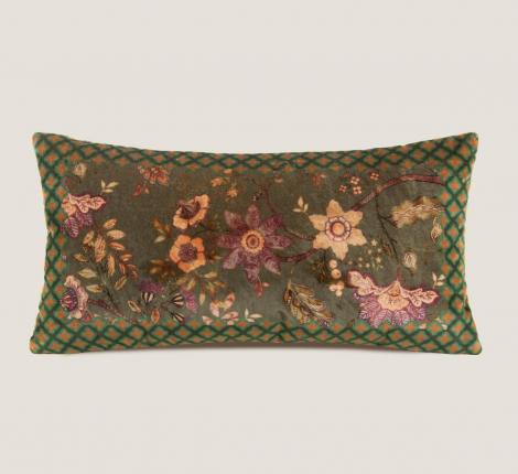 Подушка Frati "FLORAL" GREEN (зеленый), 30х60