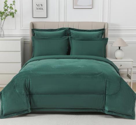 Постельное белье с одеялом "Sofi de Marko" Энрике (малахит-м) Велюр, Семейный