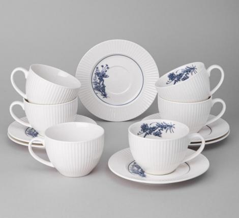 Чайный набор "ROYAL BLUE" на 6 персон, 12 предметов (270 мл)