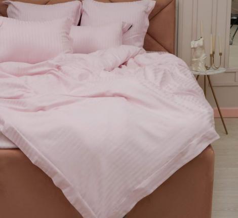 Постельное белье "Sofi de Marko" Моне (пудра) Страйп Сатин, Семейный