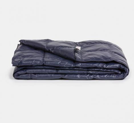 Дорожный плед пуховый "TRAVEL PLAID GRASS INK", 140х200