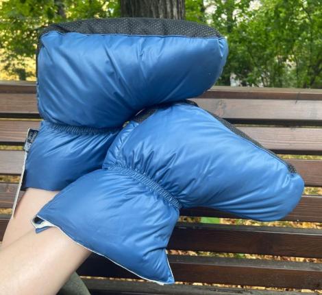 Сапожки-носочки пуховые "Comfort Socks Travel Grass" Blue, 40-45 р.