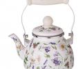 Чайник эмалированный со съёмным фильтром "FLOWER STORY", 1,1 л