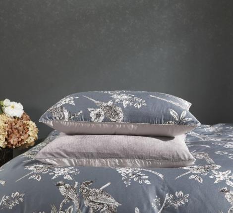 Постельное белье "Kazanov.A." Фазан (графит бежевая платина) Велюр/Egypt Cotton, Евро