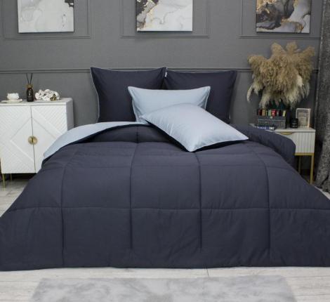 Постельное белье с одеялом "Kazanov.A." Шеффилд (графит платина) Сатин, Евро