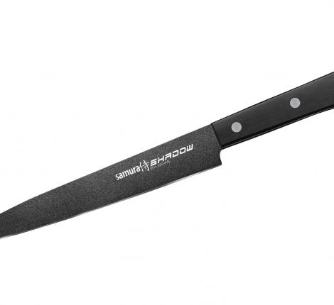 Нож кухонный &quot;Samura SHADOW&quot; слайсер с покрытием Black-coating 196 мм, ABS пластик