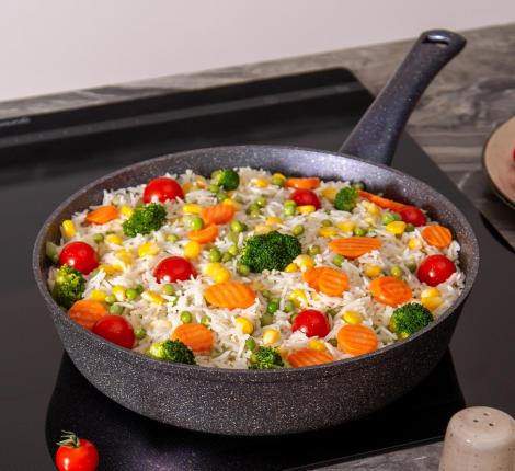 Сковорода глубокая AGNESS GRANITE 952-015, диаметр 28 см