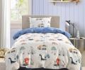 Постельное белье детское "Sofi de Marko" Диноленд (белый) Сатин, 1,5 спальный