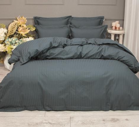 Постельное белье "Kazanov.A." Hotel (изумруд) Страйп Сатин, Евро