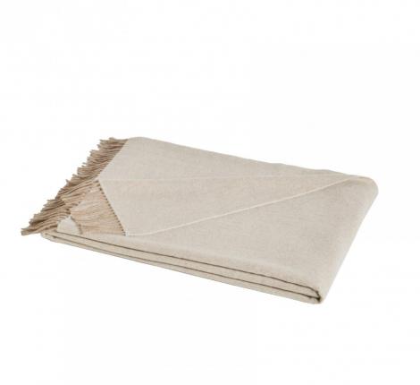 Плед шерсть мериноса "Blanc des Vosges" JAZZ chanvre, 130х170