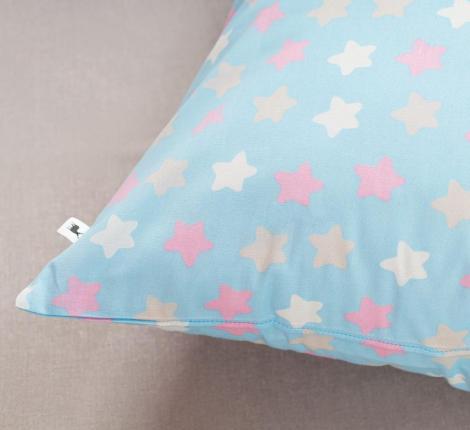 Постельное белье "Siberia" Звездочки (синий) Ранфорс, 1,5 спальный