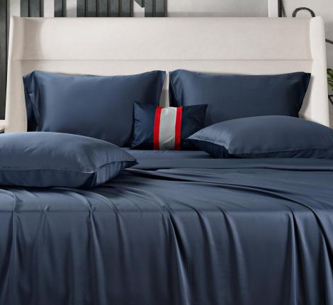 Постельное бельё Sharmes "Bamboo" 2 спальный, темно-синий