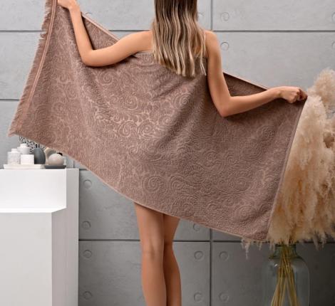 Полотенце махровое AMBIELLA "VERA" 70х140, кофейный