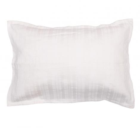 Наволочка "Blanc des Vosges" NEPAL BLANC (белый) хлопок-лён, 50х70