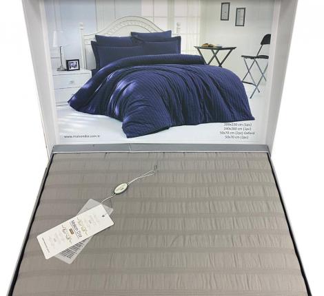 Постельное бельё "Maison D'or" NEW CAMILLE Жатый сатин 1,5 спальный, серый