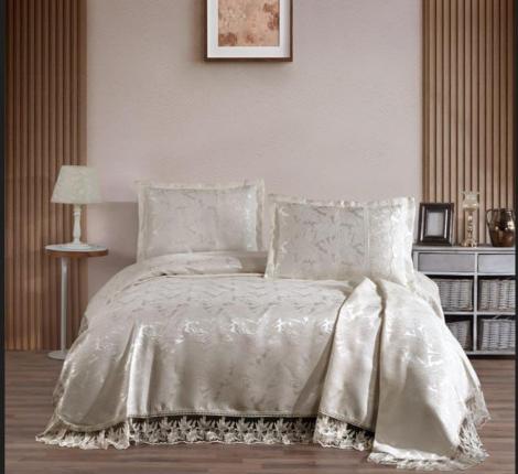 Покрывало EFOR Pique "AKAY" 240х260, кремовый