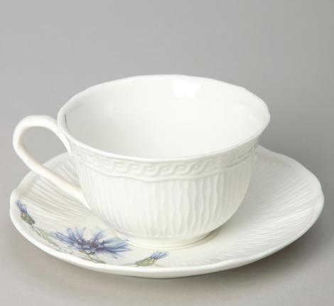 Чайный сервиз "ВАСИЛЬКИ" на 6 персон, 14 предметов