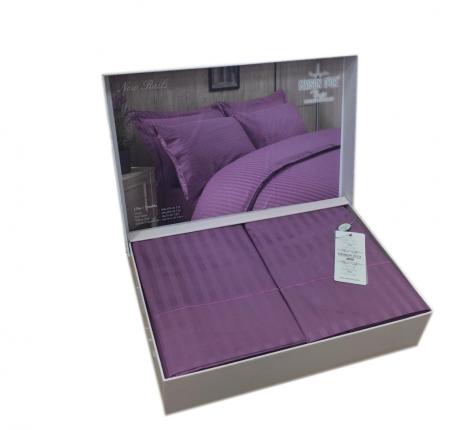 Постельное бельё &quot;Maison D'or&quot; NEW PAILS  Страйп-сатин 1.5 спальный, фиолетовый