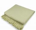 Покрывало вафельное с бахромой Valtery 200х220, светло-зеленый