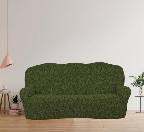 Чехол на 3-х местный диван Karteks "Классика" KAR 014-09, зелёный