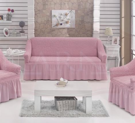 Набор чехлов для дивана &quot;BULSAN&quot; 3+1+1, Светло-розовый