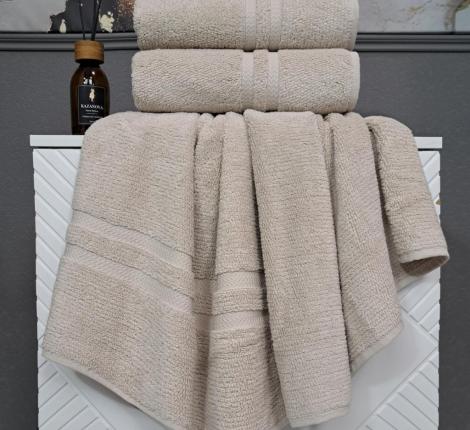 Комплект махровых полотенец "Kazanov.A." Merlin (латте), 50х90+70х140