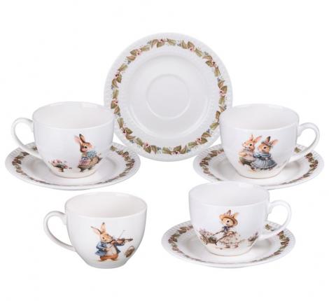 Чайный набор "RABBITS FAMILY" на 4 персоны, 8 предметов (250 мл)