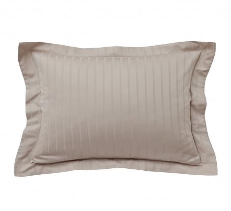 Наволочка "Blanc des Vosges" DIVINE CHANVRE (бежевый) страйп сатин, 50х70