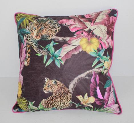 Подушка декоративная "JUNGLE" леопард (сиреневый), 50х50