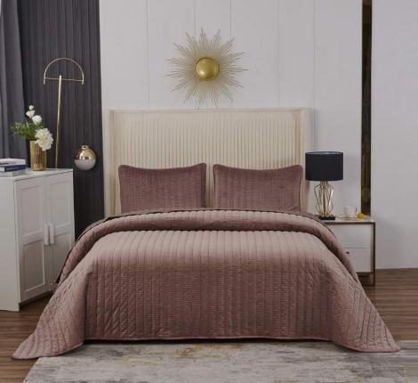 Покрывало "Sofi de Marko" Фердинанд (мокко) Велюр, 240х260