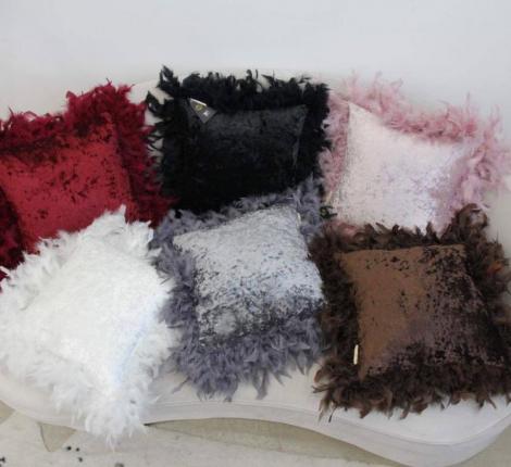 Наволочка декоративная "Sofi de Marko" Бурлеск (бордо) Бархат, 40х40