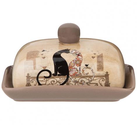 Маслёнка "ПАРИЖСКИЕ КОТЫ", 17*12,5*9 см