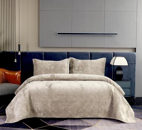 Покрывало "Sofi de Marko" Деварта (капучино) Бархат, 160x220