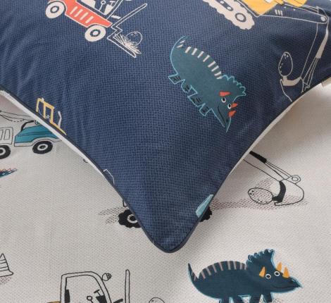 Постельное белье детское "Sofi de Marko" Диноленд (синий) Сатин, 1,5 спальный