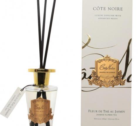 Диффузор "COTE NOIRE" FLEUR DE THE AU JASMIN золотой декор, 150 мл