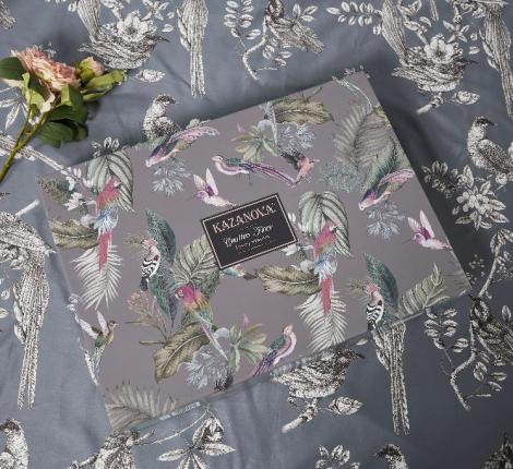 Постельное белье "Kazanov.A." Фазан (графит бежевая платина) Велюр/Egypt Cotton, Евро