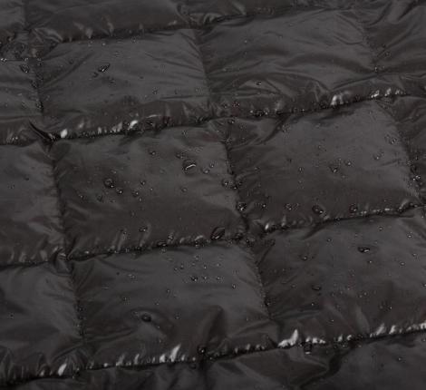 Дорожный плед пуховый "TRAVEL PLAID GRASS BLACK", 140х200