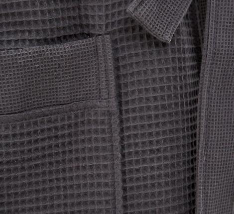 Мужской халат вафельный с капюшоном "Sofi de Marko" Гамлет (антрацит), S