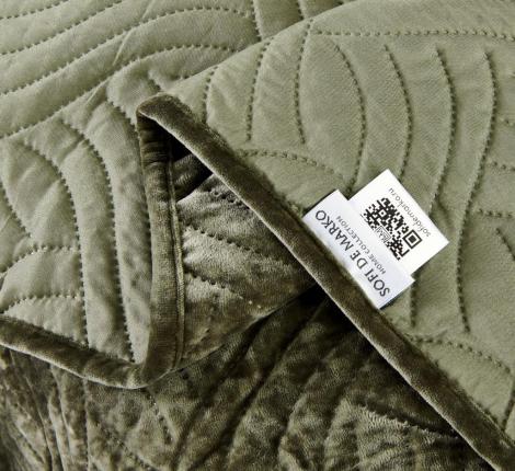 Покрывало "Sofi de Marko" Деварта (олива) Бархат, 240x260