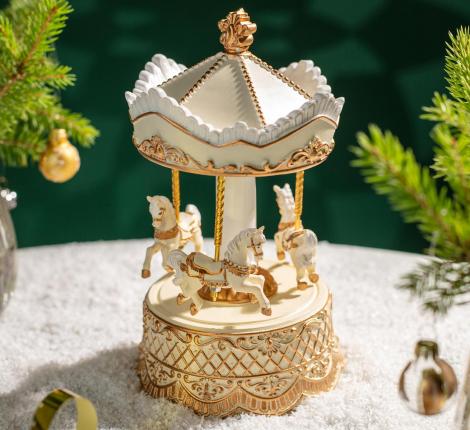 Музыкальная статуэтка "КАРУСЕЛЬ", 12,4*12,4*22,9 см