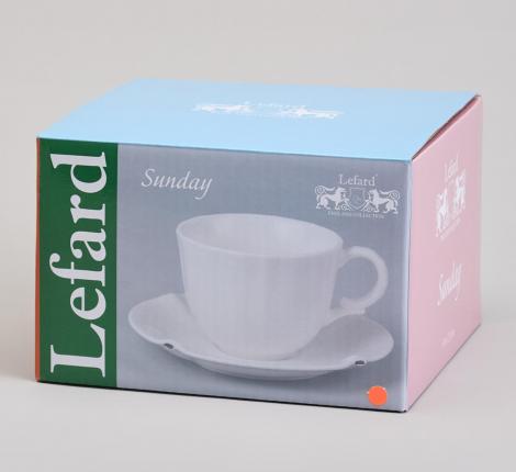 Чайный набор "SUNDAY" золотой на 2 персоны, 4 предмета (220 мл)