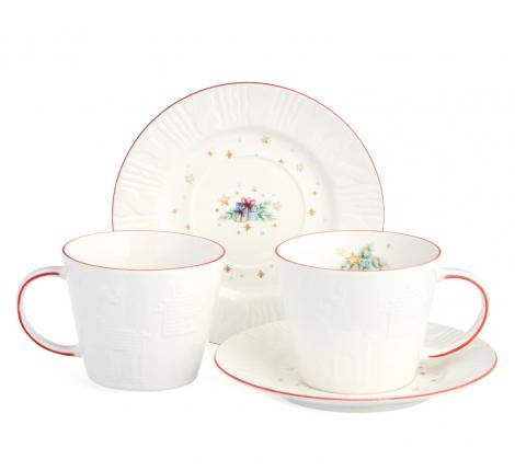 Чайный набор "WINTER STORY" на 2 персоны, 4 предмета (240 мл)