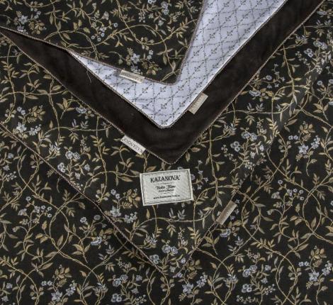 Постельное белье с одеялом "Kazanov.A." Лансер (трюфель жемчуг) Велюр/Egypt Cotton, Евро