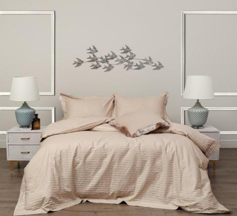 Постельное белье "Sofi de Marko" Моне (карамель) Страйп Сатин, Евро