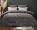 Постельное белье с одеялом "Kazanov.A." Хьюстон (графит серый жемчуг) Велюр/Egypt Cotton, Евро